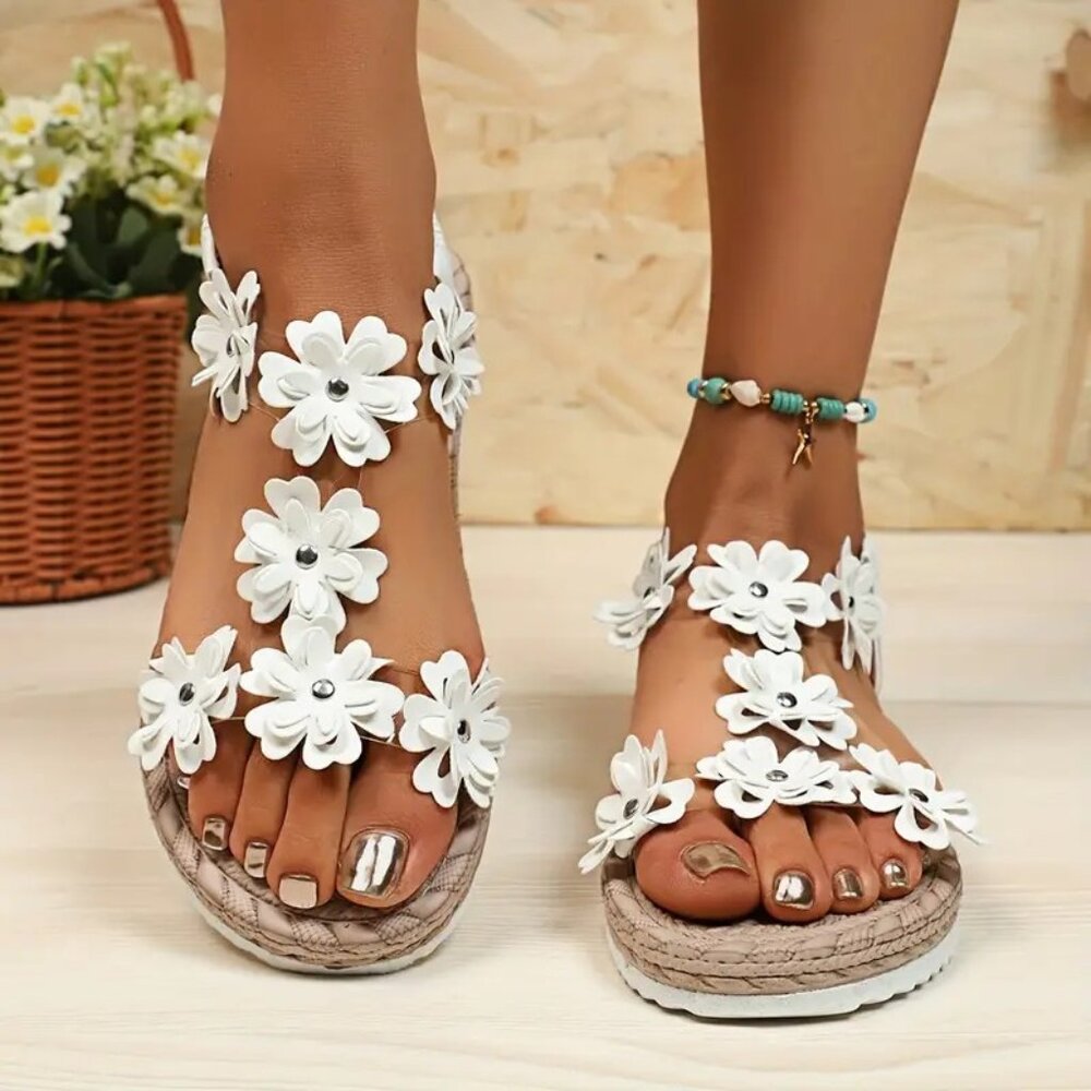 Women Summer 2025 Floral Sandals Women Various Sizes - Picture 2 of 4